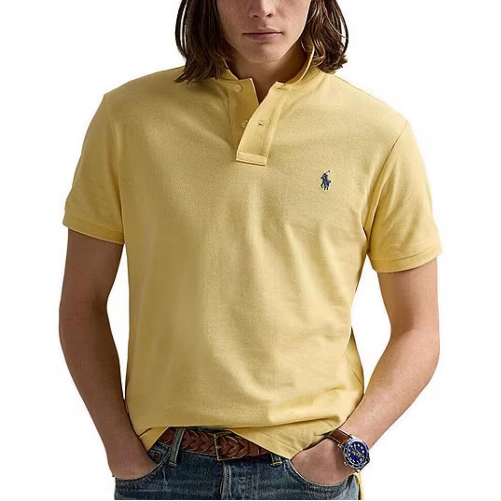 Polo Ralph Lauren Classic Fit Polo Shirt Wicket Yellow Cotton Men’s 2XL